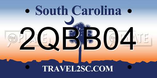 2QBB04 South Carolina License Plate