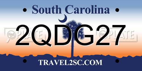 2QDG27 South Carolina License Plate