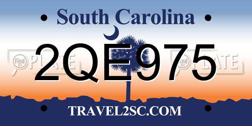 2QE975 South Carolina License Plate