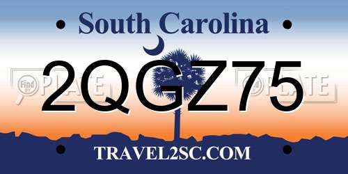 2QGZ75 South Carolina License Plate