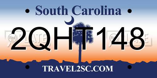 2QHT148 South Carolina License Plate