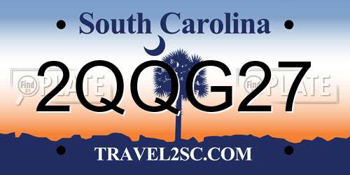 2QQG27 South Carolina License Plate