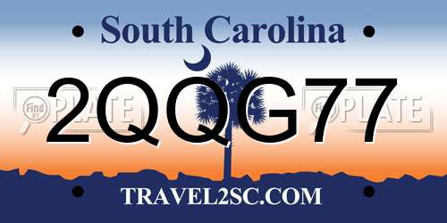 2QQG77 South Carolina License Plate