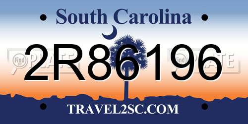 2R86196 South Carolina License Plate