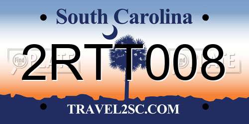 2RTT008 South Carolina License Plate