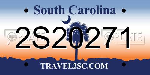 2S20271 South Carolina License Plate