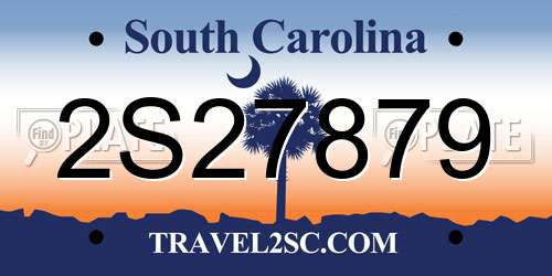 2S27879 South Carolina License Plate