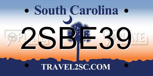 2SBE39 South Carolina License Plate