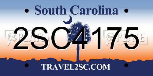 2SC4175 South Carolina License Plate