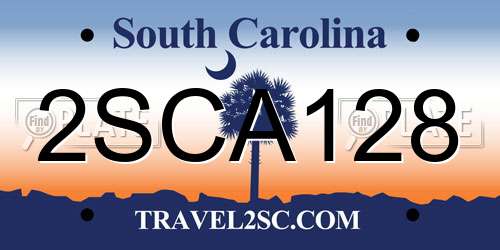 2SCA128 South Carolina License Plate