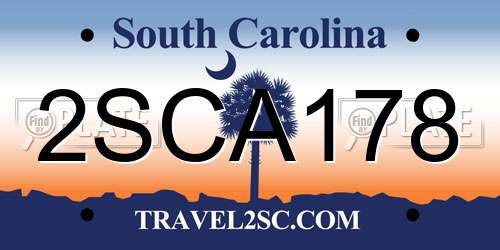 2SCA178 South Carolina License Plate