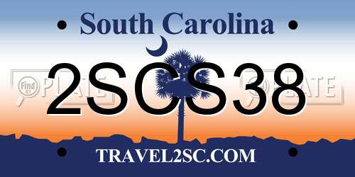 2SCS38 South Carolina License Plate