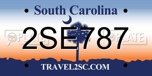 2SE787 South Carolina License Plate