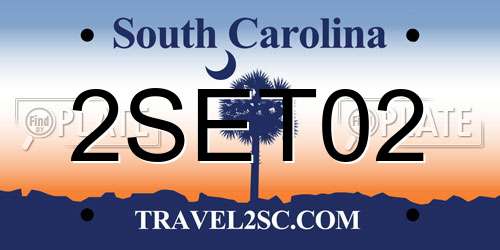 2SET02 South Carolina License Plate