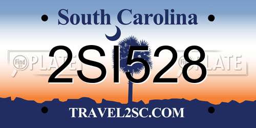 2SI528 South Carolina License Plate