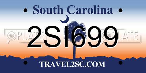 2SI699 South Carolina License Plate