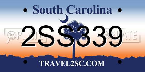 2SS339 South Carolina License Plate