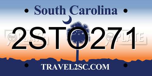 2STO271 South Carolina License Plate