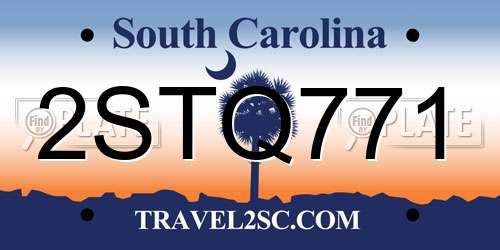 2STQ771 South Carolina License Plate