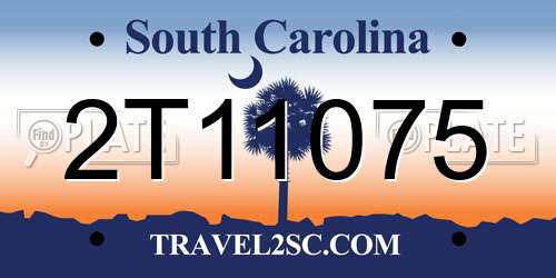 2T11075 South Carolina License Plate