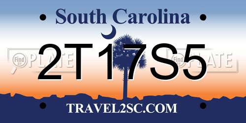2T17S5 South Carolina License Plate