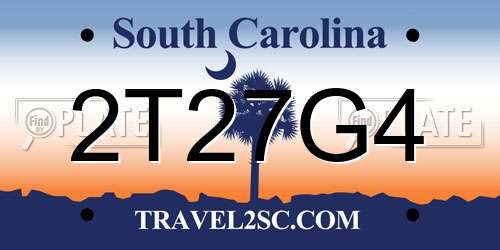 2T27G4 South Carolina License Plate