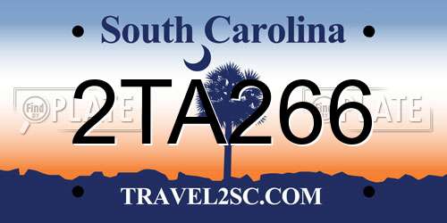 2TA266 South Carolina License Plate
