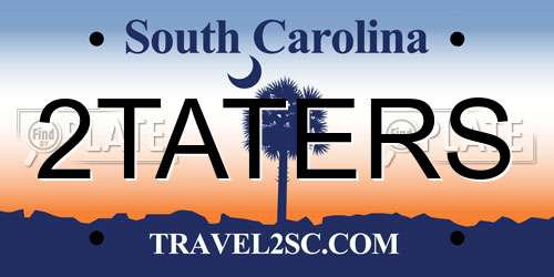 2TATERS South Carolina License Plate
