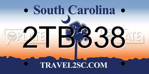 2TB338 South Carolina License Plate
