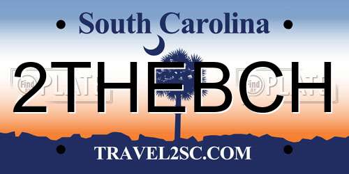 2THEBCH South Carolina License Plate