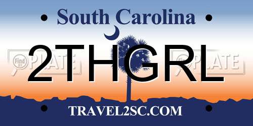 2THGRL South Carolina License Plate