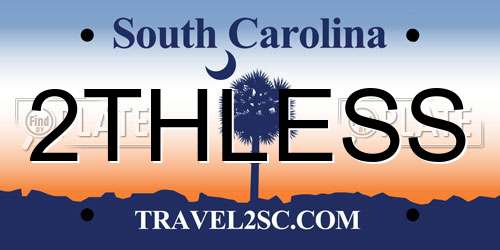 2THLESS South Carolina License Plate