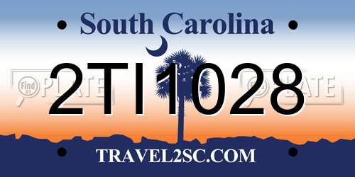 2TI1028 South Carolina License Plate