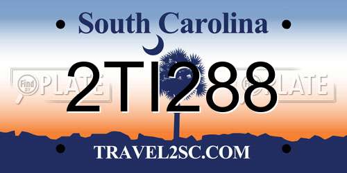 2TI288 South Carolina License Plate