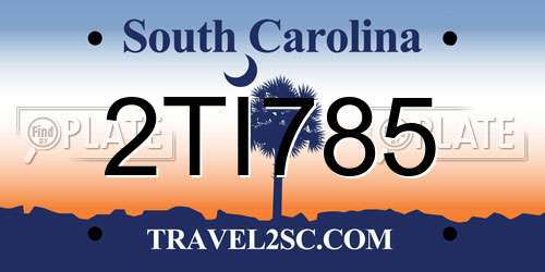 2TI785 South Carolina License Plate