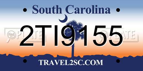 2TI9155 South Carolina License Plate