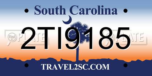 2TI9185 South Carolina License Plate