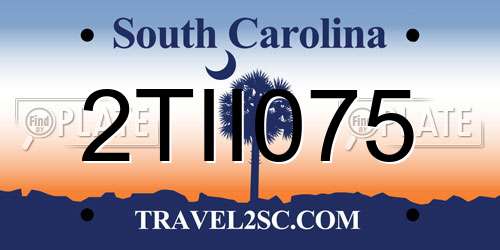 2TII075 South Carolina License Plate