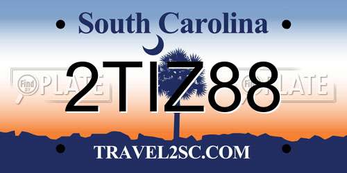 2TIZ88 South Carolina License Plate