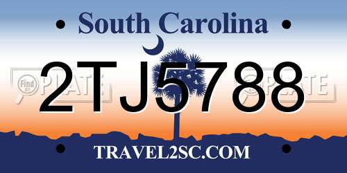 2TJ5788 South Carolina License Plate