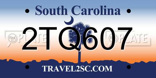 2TQ607 South Carolina License Plate