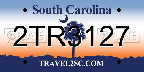 2TR3127 South Carolina License Plate