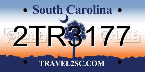 2TR3177 South Carolina License Plate