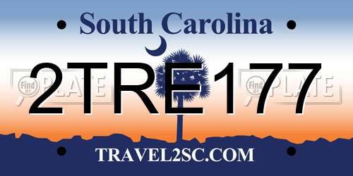 2TRE177 South Carolina License Plate