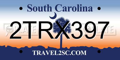 2TRX397 South Carolina License Plate