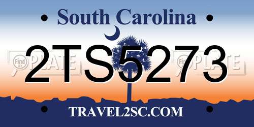2TS5273 South Carolina License Plate