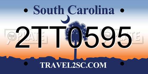 2TT0595 South Carolina License Plate