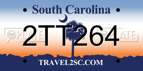 2TT264 South Carolina License Plate