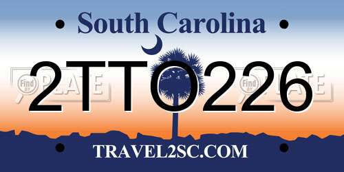 2TTO226 South Carolina License Plate