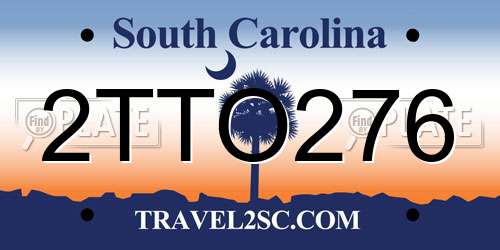 2TTO276 South Carolina License Plate